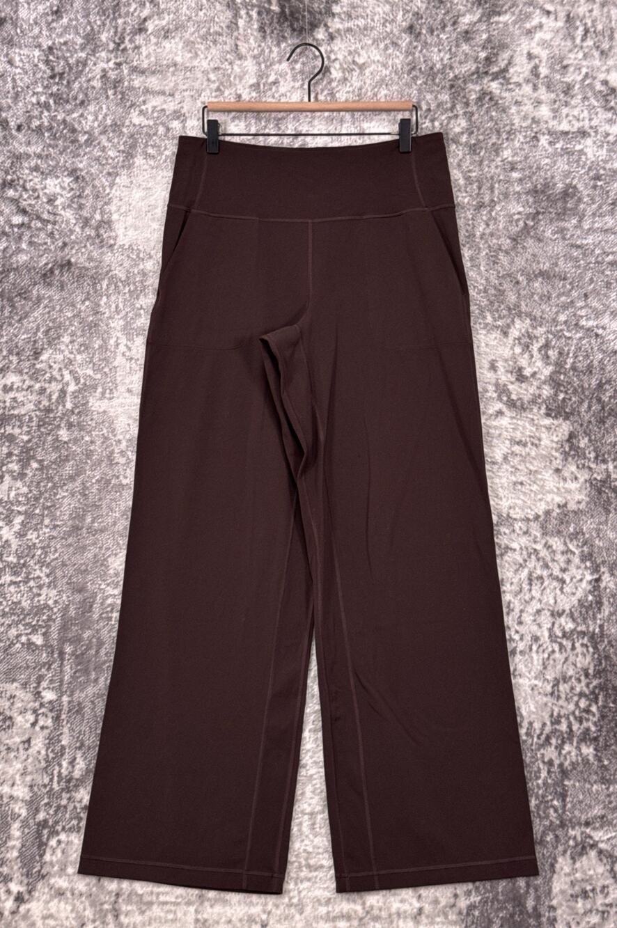 Lululemon Pants 12 Womens Align High Rise Wide Leg Brown Nulu Fabric